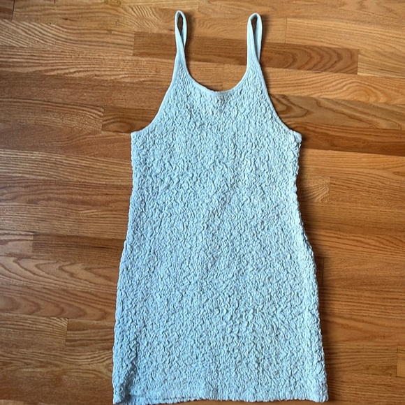 Free People Tito Tank Mini Dress - light blue/dew shine- Size S - Picture 1 of 3